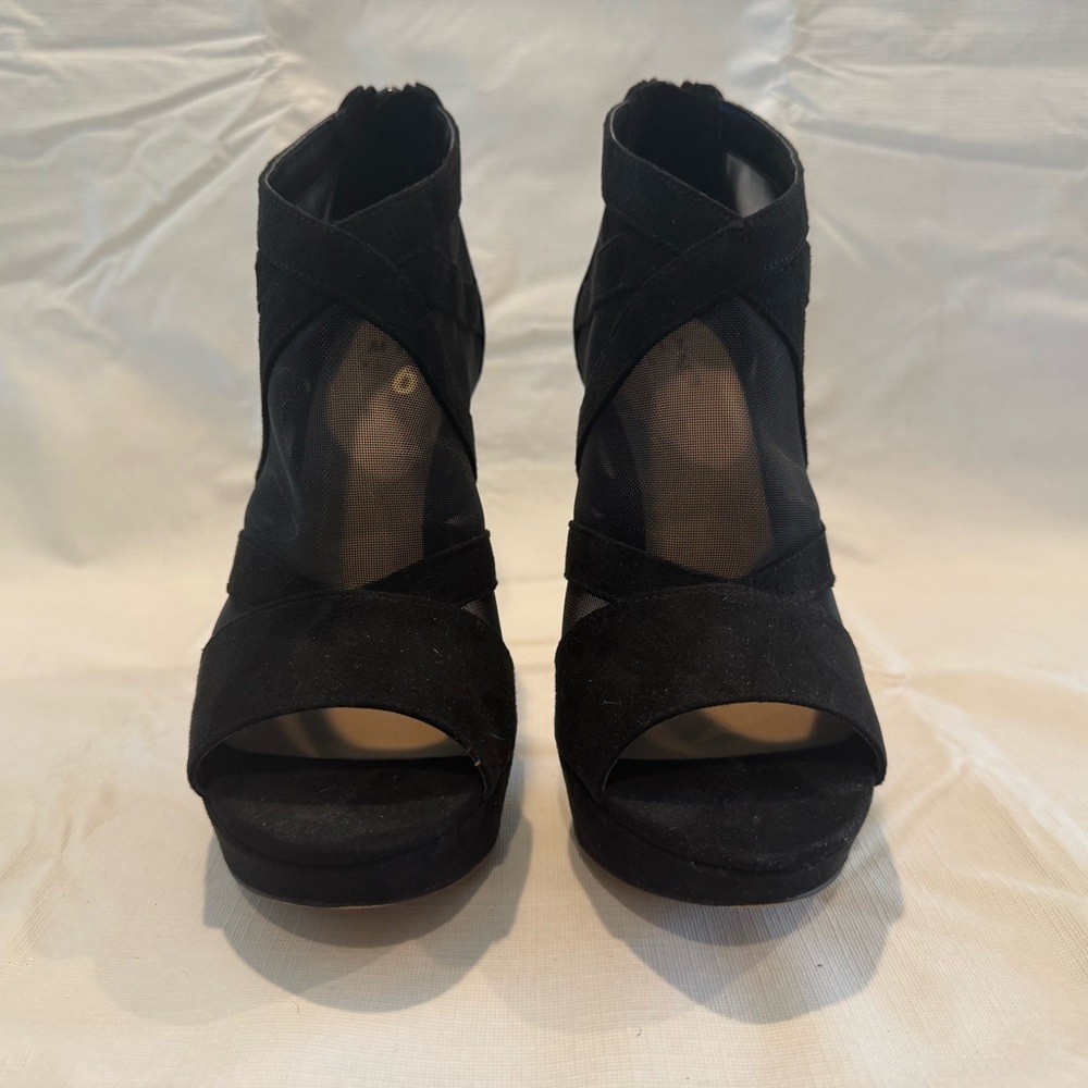 Mix No. 6 Black Mesh Women's Heels